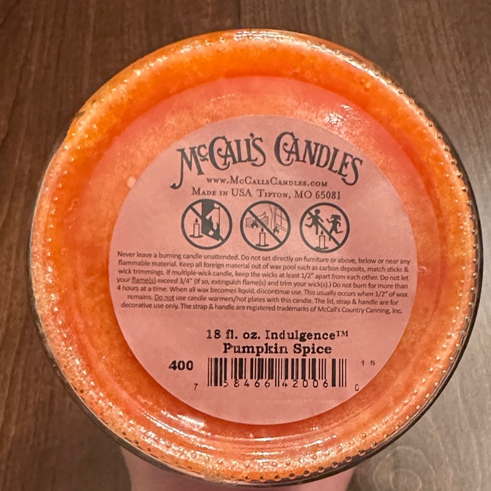 McCall’s Candles - Indulgence Collection - Pumpkin Spice - Picture 4 of 5